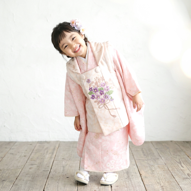七五三レンタル着物3歳女の子モデル画像