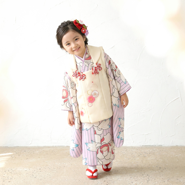 七五三レンタル着物3歳女の子モデル画像