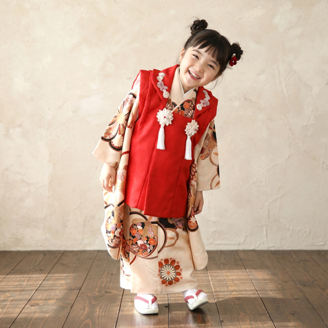 七五三レンタル着物3歳女の子モデル画像