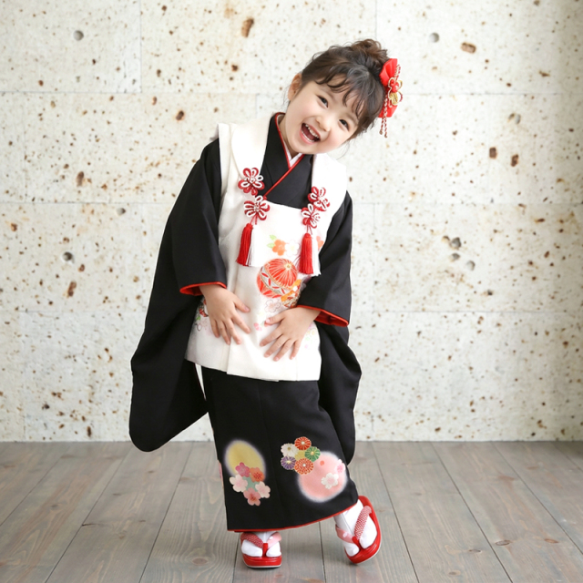 七五三レンタル着物3歳女の子モデル画像