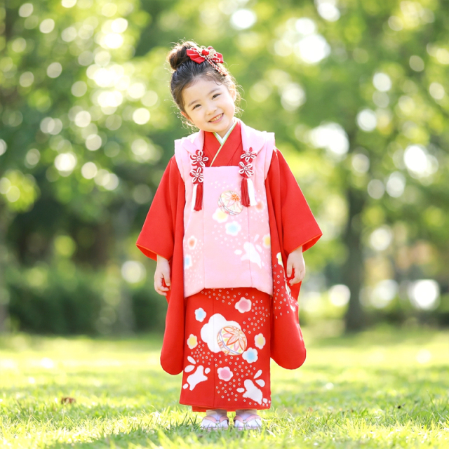 七五三レンタル着物3歳女の子モデル画像