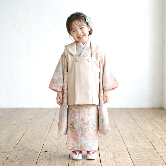 七五三レンタル着物3歳女の子モデル画像
