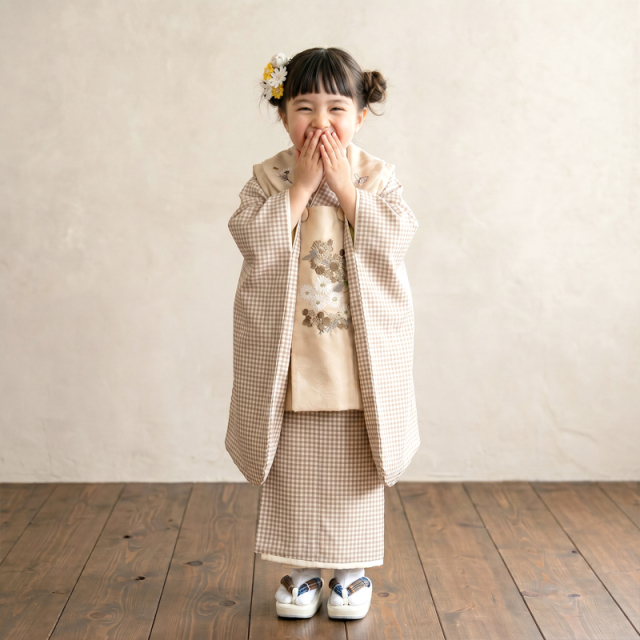 七五三レンタル着物3歳女の子モデル画像