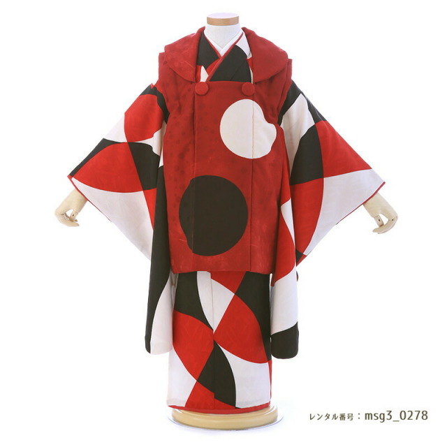 3歳女の子被布着物画像