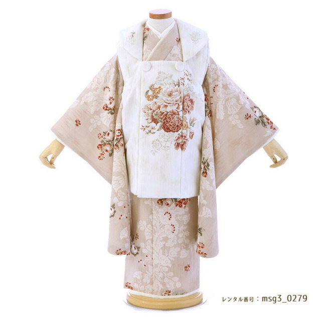 3歳女の子被布着物画像