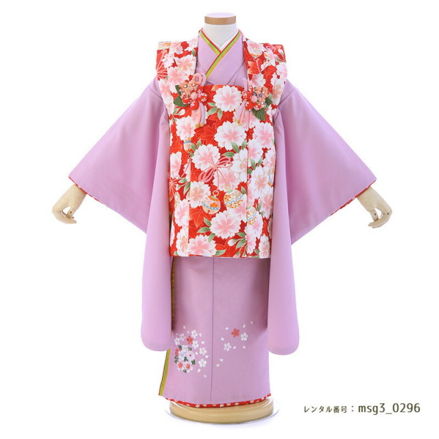 3歳女の子被布着物画像