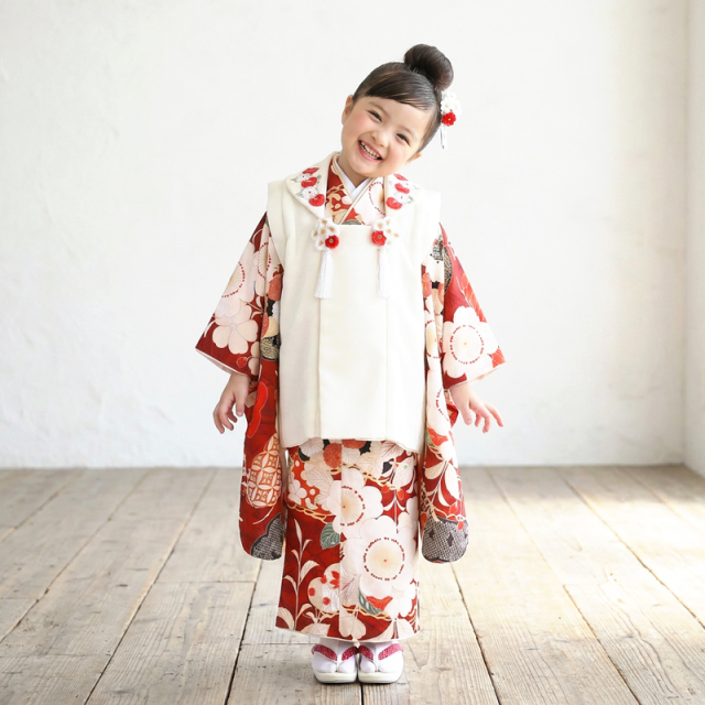 七五三レンタル着物3歳女の子モデル画像