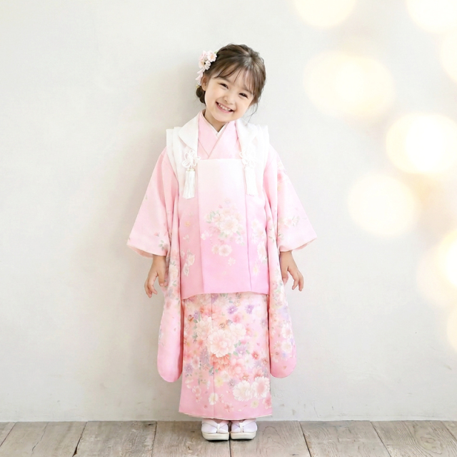 七五三レンタル着物3歳女の子モデル画像