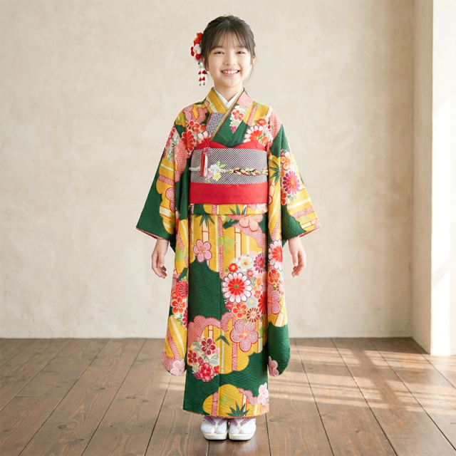 7歳着物レンタル着用モデル画像