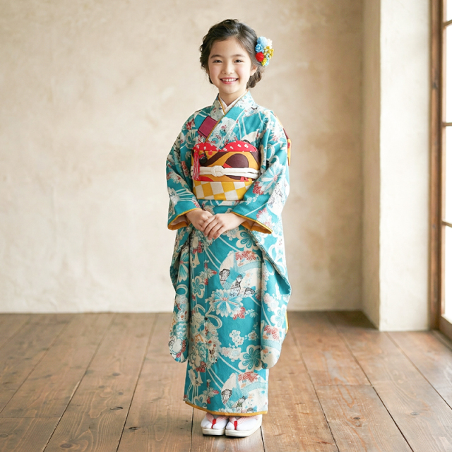 7歳着物レンタル着用モデル画像