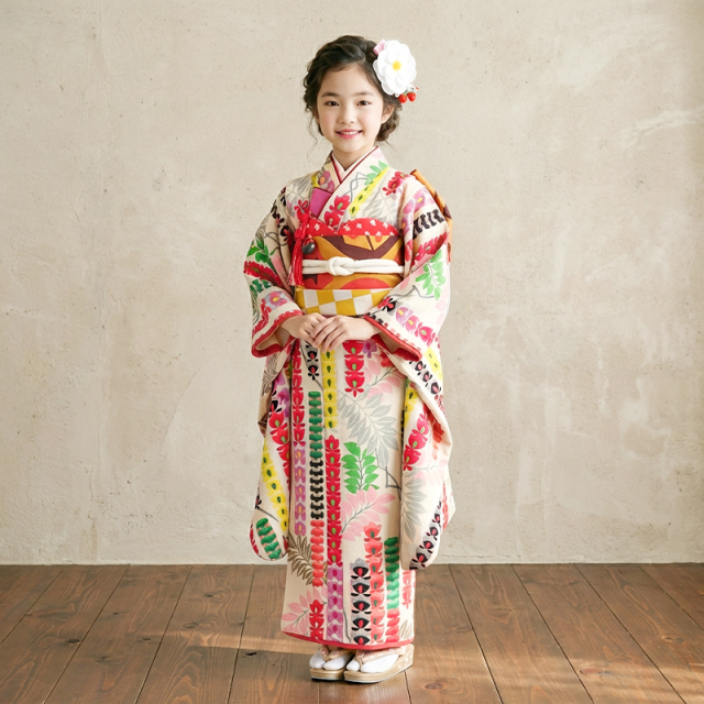 7歳着物レンタル着用モデル画像