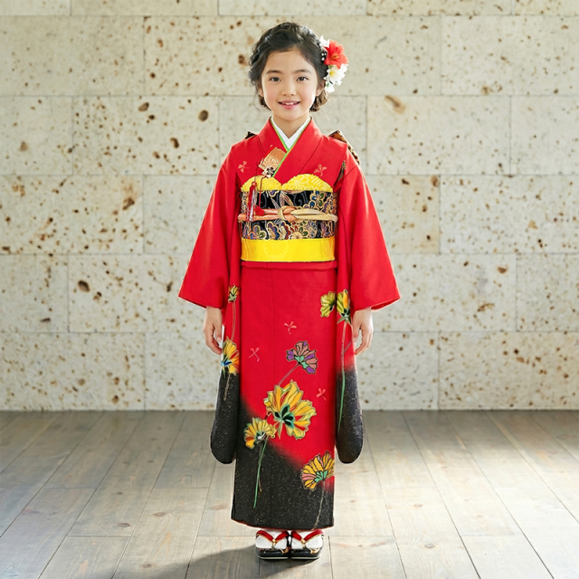 7歳着物レンタル着用モデル画像