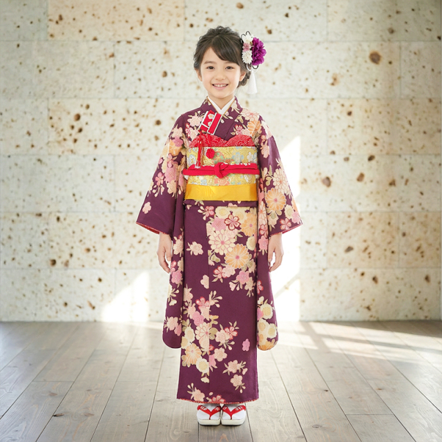 7歳着物レンタル着用モデル画像