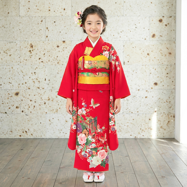 7歳着物レンタル着用モデル画像