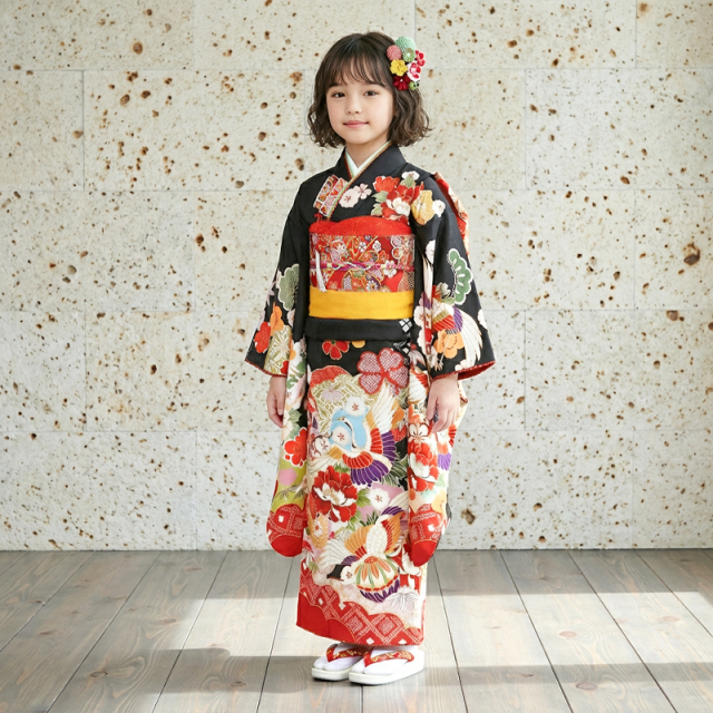 7歳着物レンタル着用モデル画像
