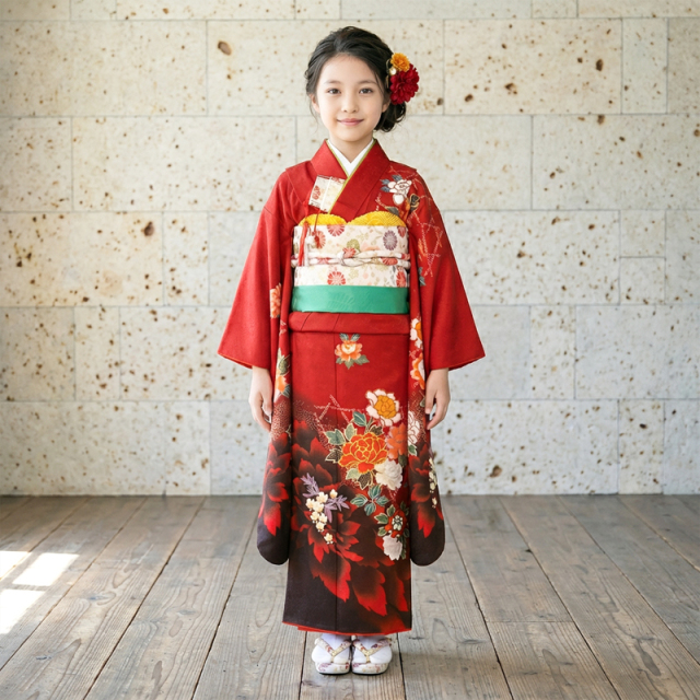 7歳着物レンタル着用モデル画像