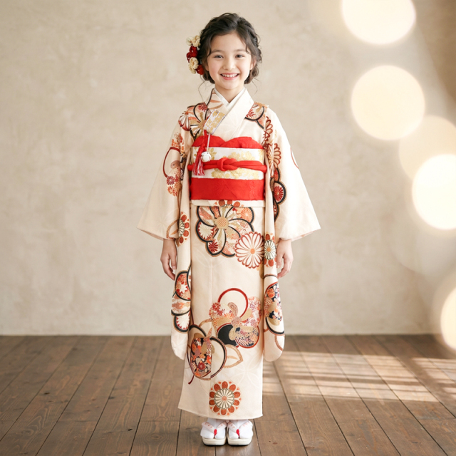 7歳着物レンタル着用モデル画像