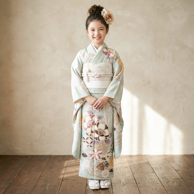 7歳着物レンタル着用モデル画像