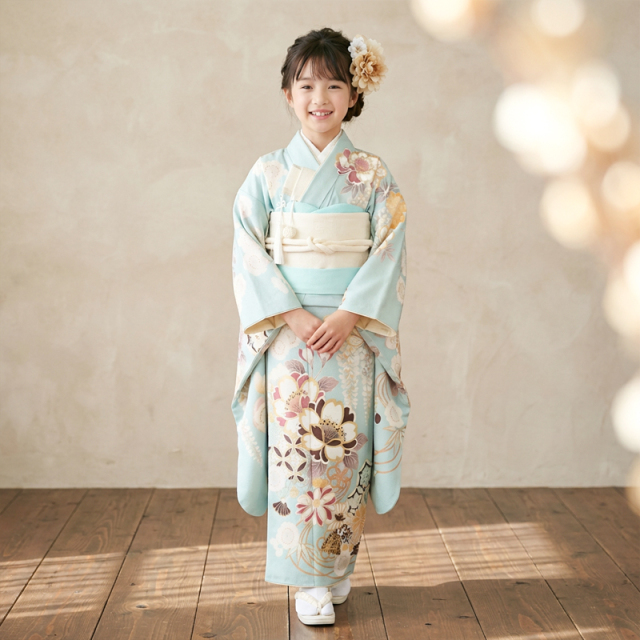 7歳着物レンタル着用モデル画像