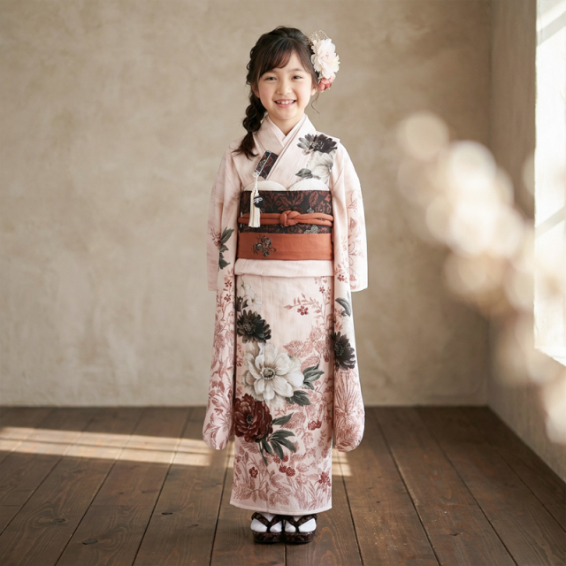 7歳着物レンタル着用モデル画像