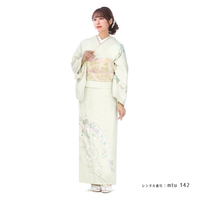 着物 付下げ グリーン 醜い 