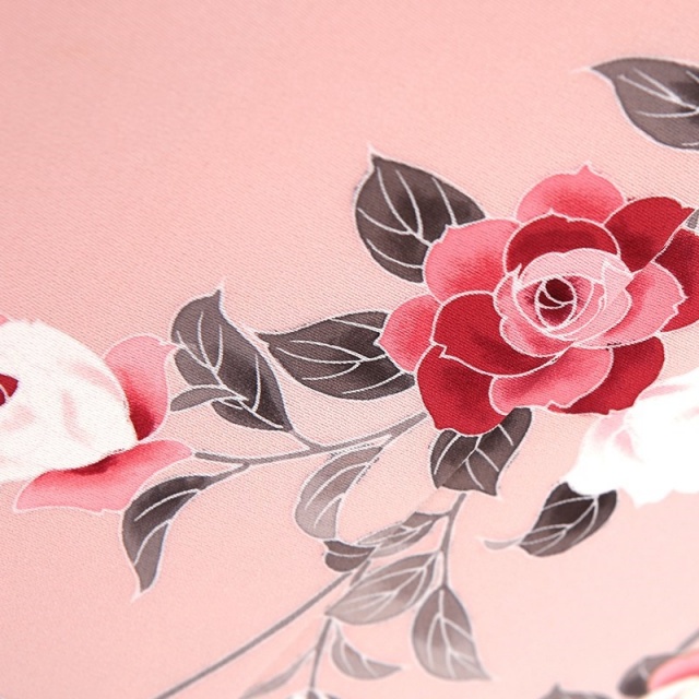 付下げ 訪問着 Seiko Matsuda サーモンピンク Mtu 69