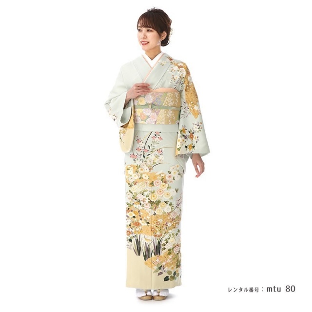 訪問着 四季草花の彩/mtu_80 