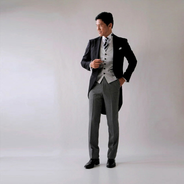 ゼニアモーニングを着たモデル