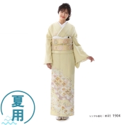 miit_1904 色留袖　単衣　唐草七宝鳥花文