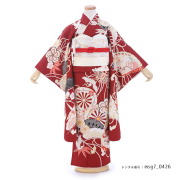 七五三 着物 襦袢 帯 3点セット7歳 紅一点 正絹 女の子 紅型 未使用 丸紅 Amazon.co.jp: 七五三 着物 襦袢 帯 3点セット7歳 紅一点 正絹