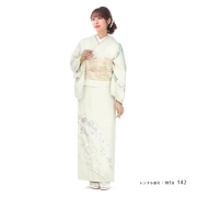 付下げ　桂由美　バラ雅　ライトグリーン/mtu_142
