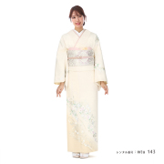付下げ　桂由美　バラ雅　クリーム　S/mtu_143