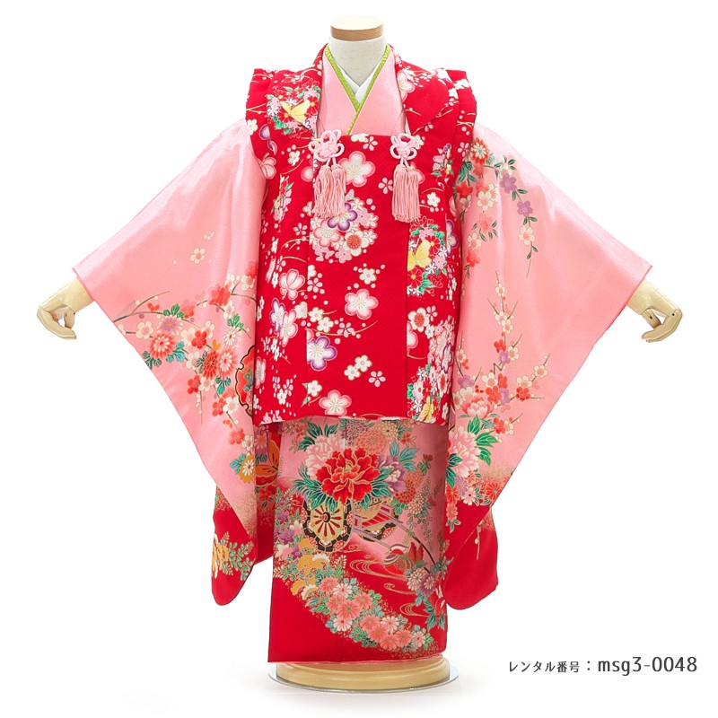 3歳女の子被布着物画像