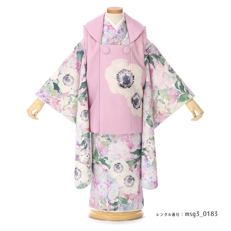 3歳女の子被布着物画像
