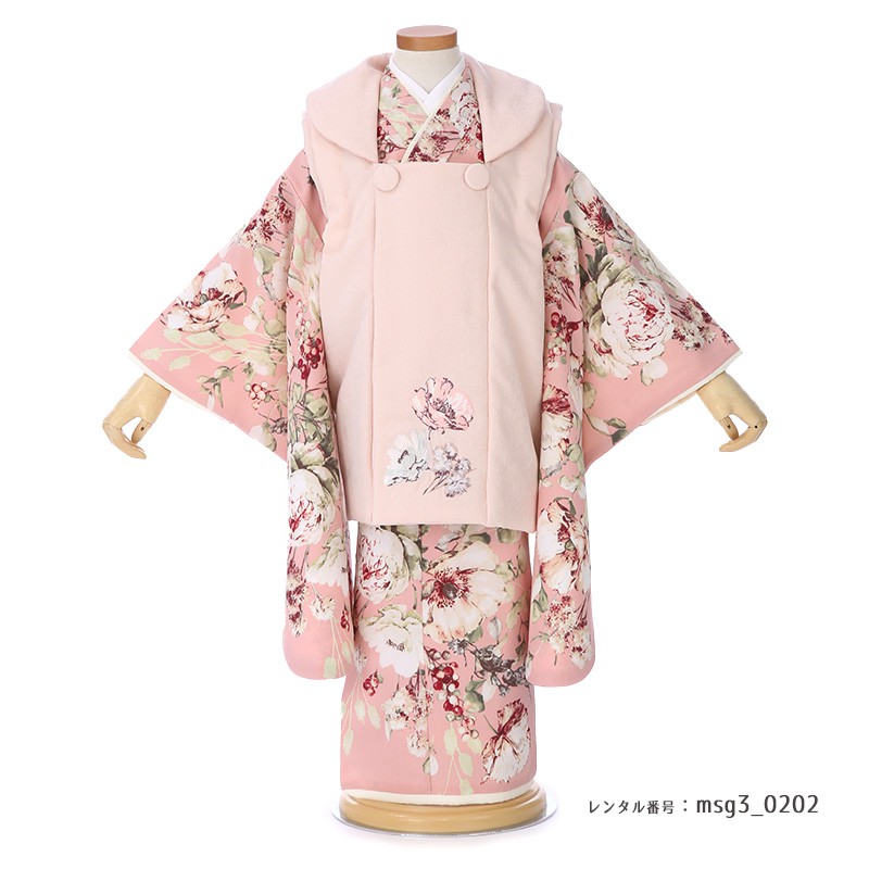 3歳女の子被布着物画像