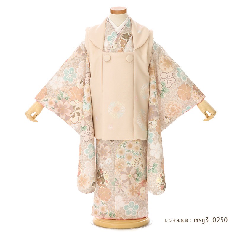 3歳女の子被布着物画像