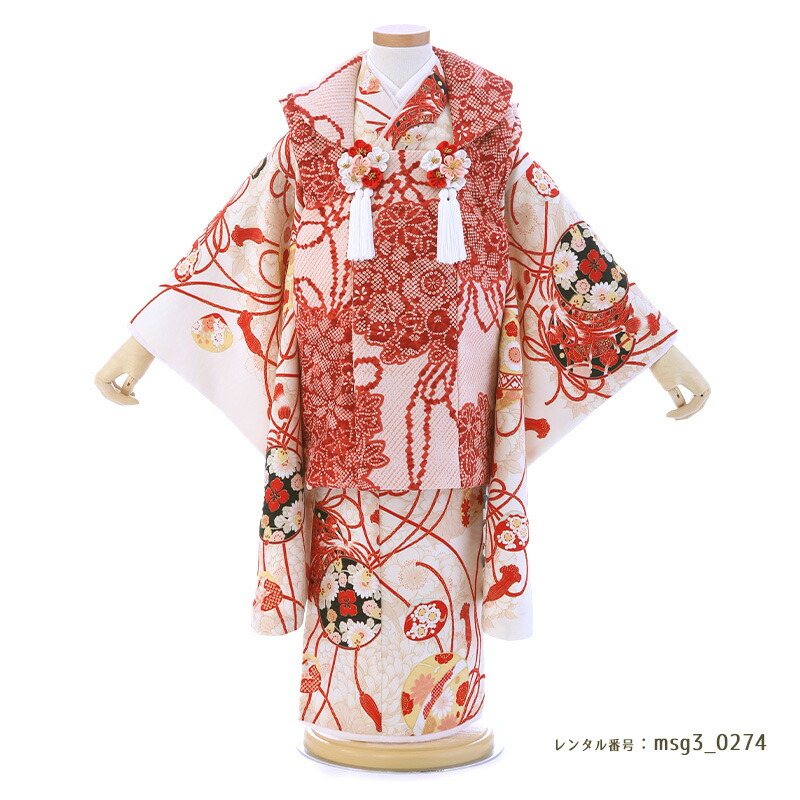 3歳女の子被布着物画像