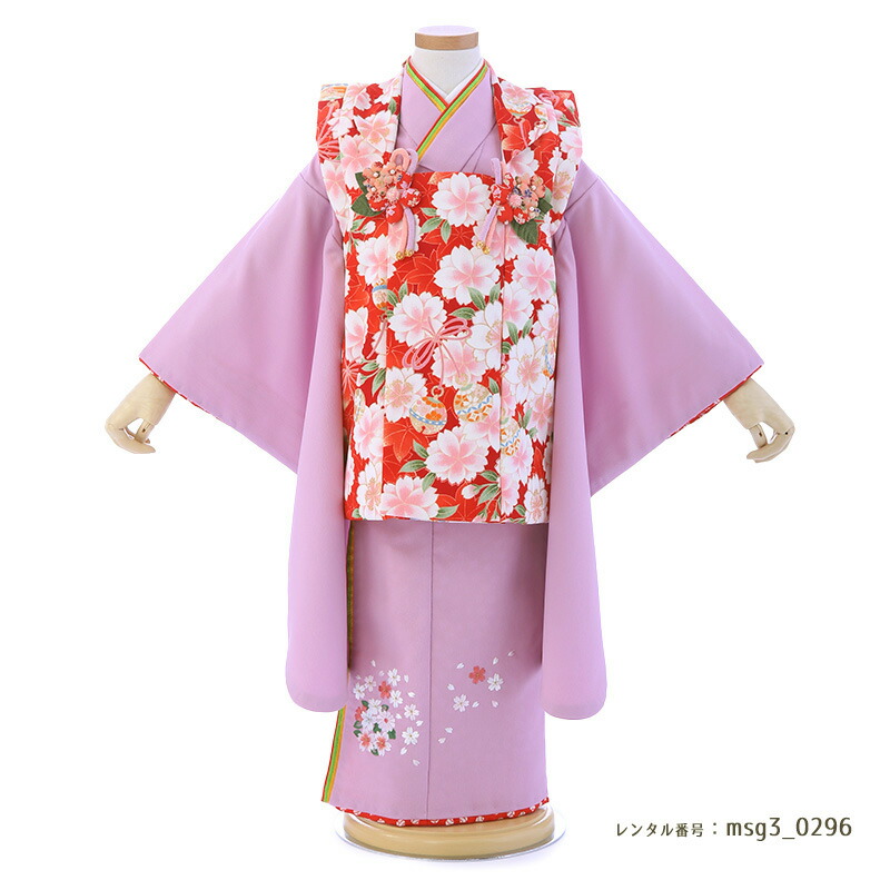 3歳女の子被布着物画像