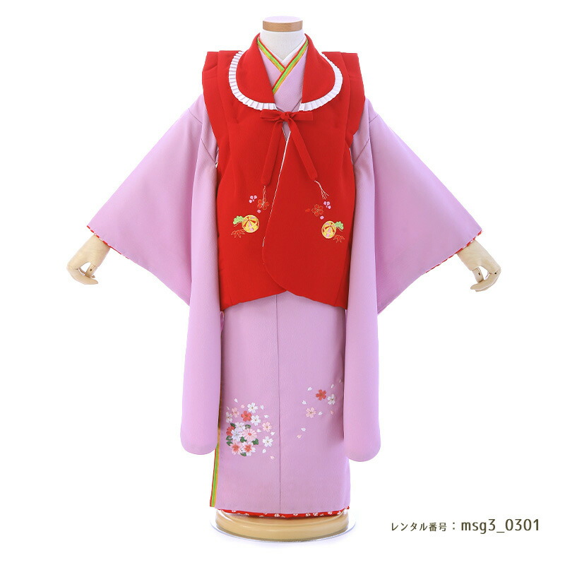 3歳女の子被布着物画像