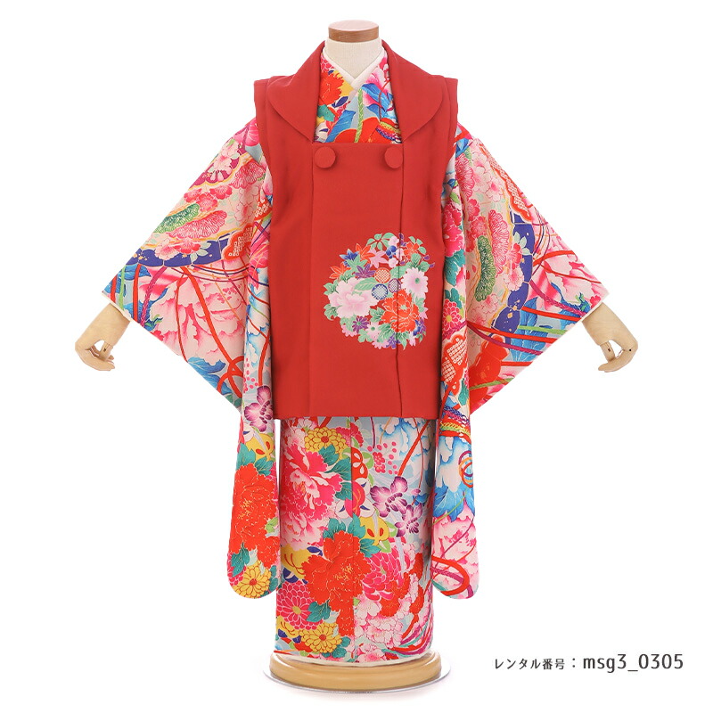 3歳女の子被布着物画像