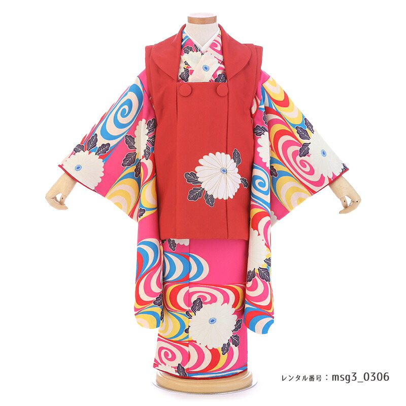 3歳女の子被布着物画像