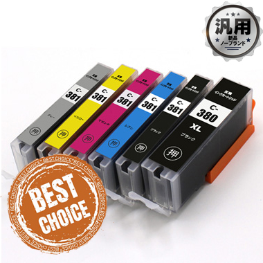 インクタンク BCI-380XL / BCI-381XL（大容量）シリーズ 汎用品（新品・ノーブランド）＜よりどり6個入＞