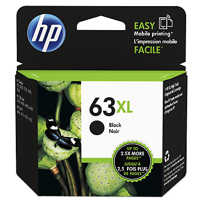 HP 63XL インクカートリッジ 黒 増量 (F6U64AA) 純正