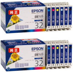 EPSON インクカートリッジ IC6CL32 純正＜6色入×2＞