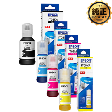 EPSON インクボトル  IT08（K,C,M,Y）A 純正＜4色入＞
