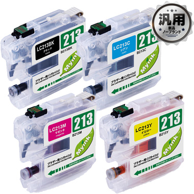 インクカートリッジ お徳用4色パック LC213-4PK 汎用品（新品・ノーブランド）