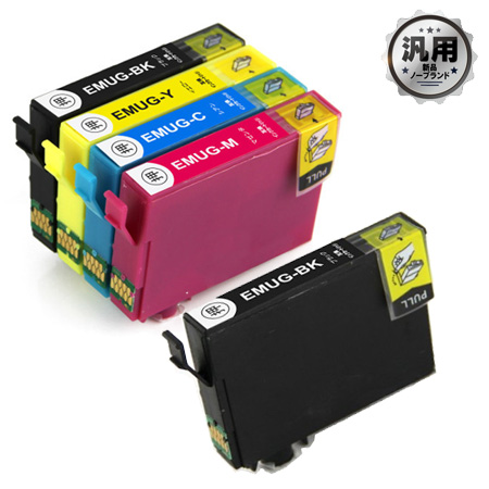 【数量限定】インクカートリッジ マグカップ MUG-4CL 4色パック+MUG-BK 汎用品（新品・ノーブランド）＜5個入＞