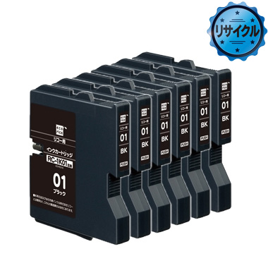 GELJETカートリッジ ブラック RC-1K01 リサイクル ＜6個入＞