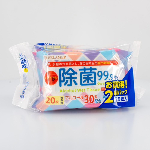 極厚パワフルアルコール除菌おでかけウェットティッシュ（アルコール30％配合）（1箱/30包）