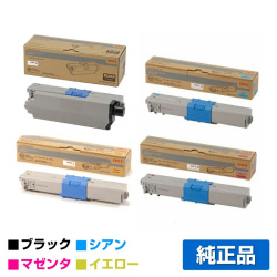 沖データ OKI TC-C4AK1/C1/M1/Y1トナーカートリッジ 4色/ブラック/シアン/マゼンタ/イエロー 純正 MC363dnw C332dnw 用トナー